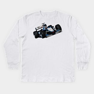 Mika Hakkinen F1 car Low Poly Kids Long Sleeve T-Shirt